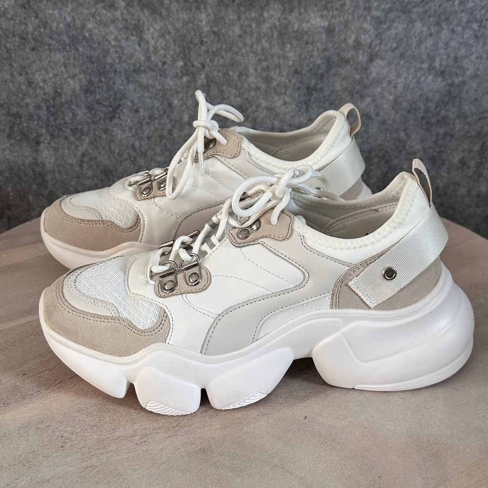 Berness Women Size 9 Chunky Platform Sneakers Thick Sole Walking Casual Trainers - Picture 4 of 16